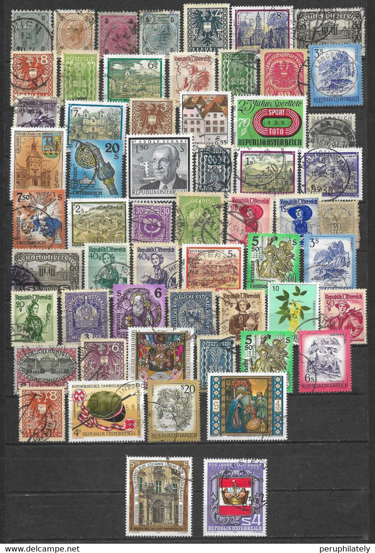 Austria Lot 50 Used Stamps = - Vrac (max 999 Timbres)