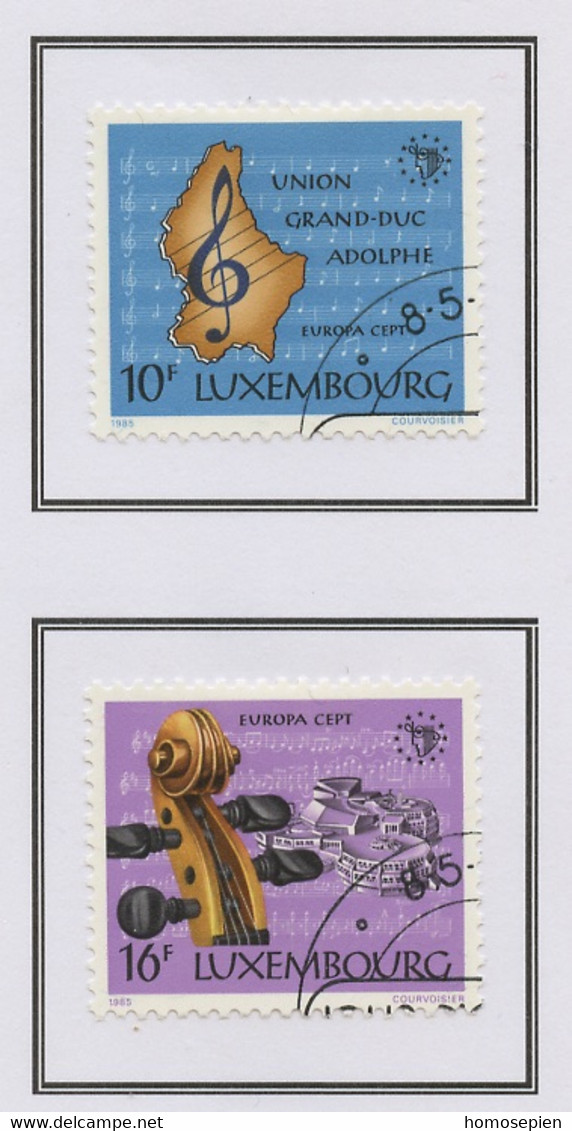 Luxembourg - Luxemburg 1985 Y&T N°1075 à 1076 - Michel N°1125 à 1126 (o) - EUROPA - Usados