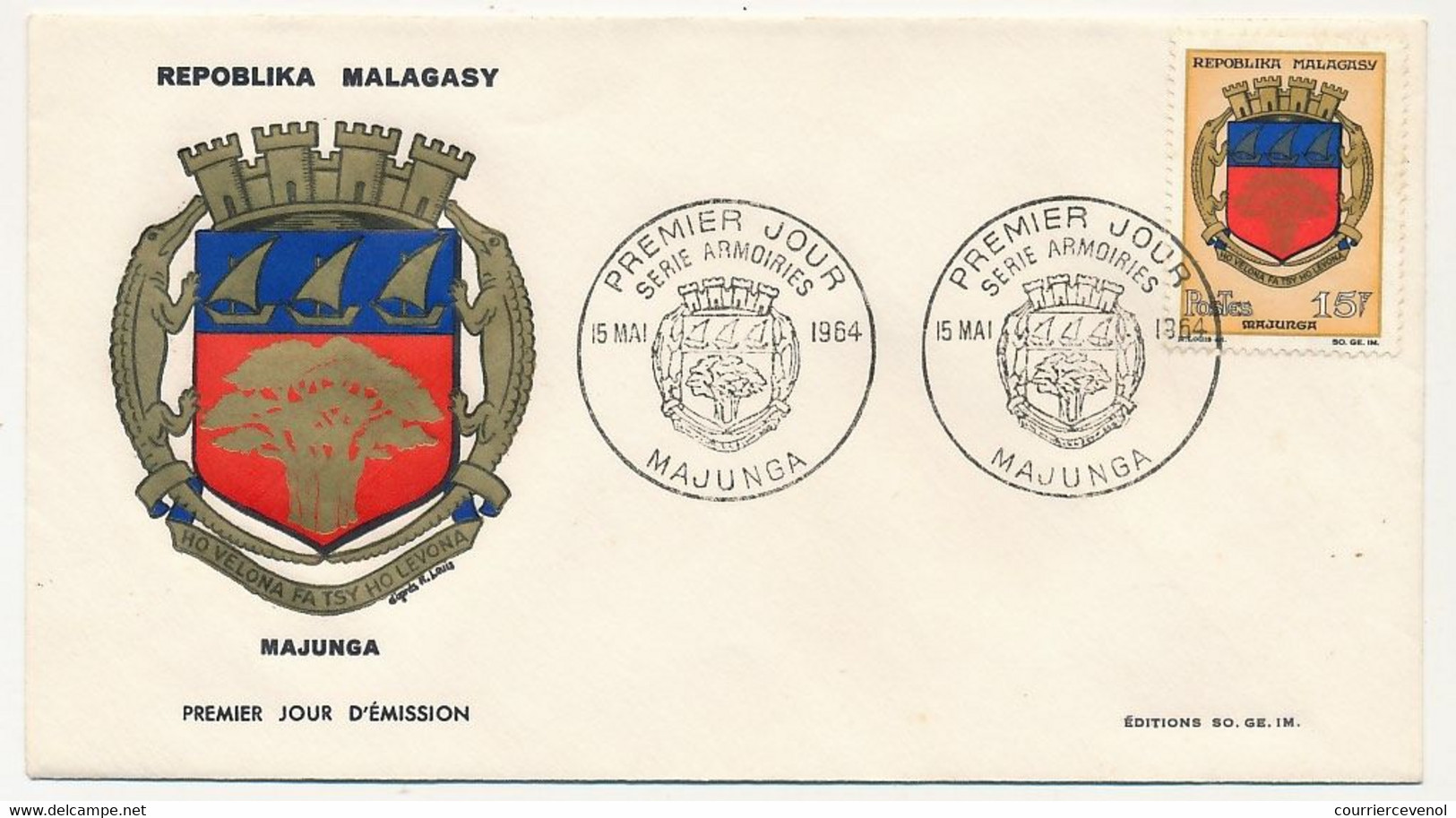 MADAGASCAR - 9 Enveloppes FDC - Blasons - Armoiries - 1964/65/66/67/70 - Bel Ensemble - Madagaskar (1960-...)