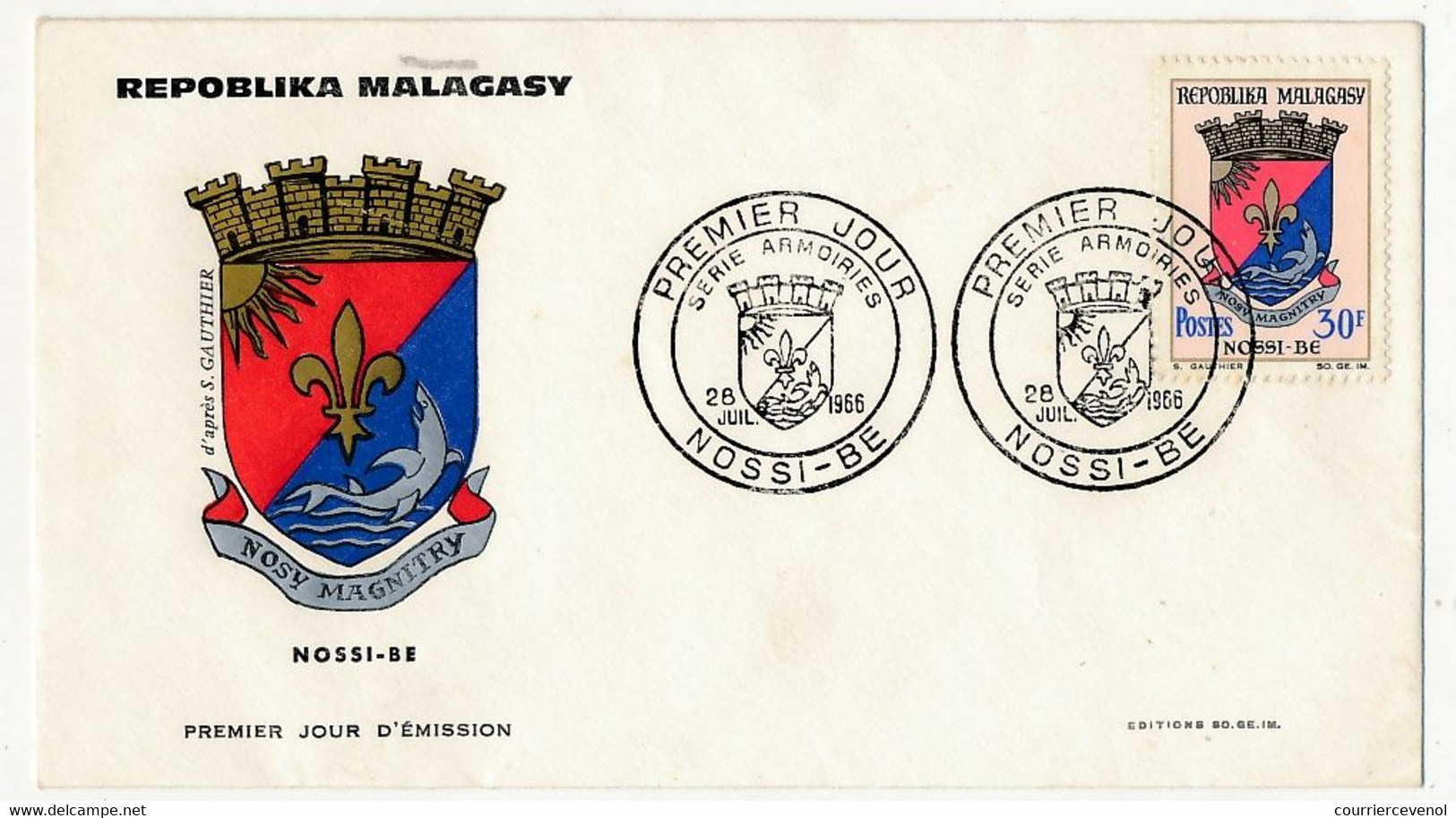 MADAGASCAR - 9 Enveloppes FDC - Blasons - Armoiries - 1964/65/66/67/70 - Bel Ensemble - Madagascar (1960-...)