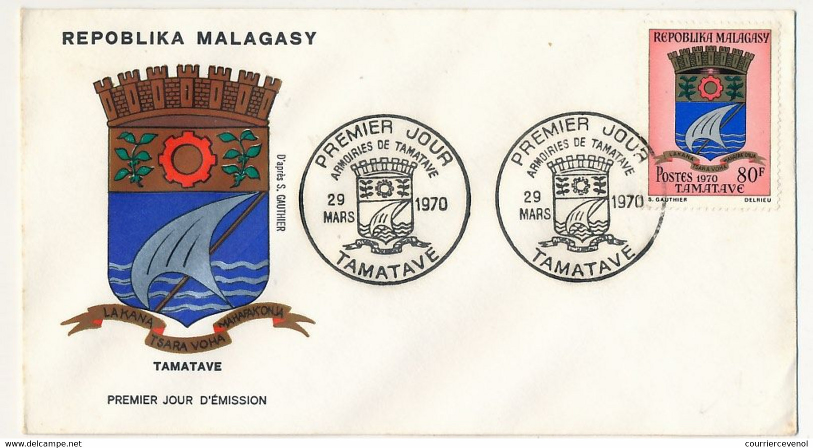 MADAGASCAR - 9 Enveloppes FDC - Blasons - Armoiries - 1964/65/66/67/70 - bel ensemble