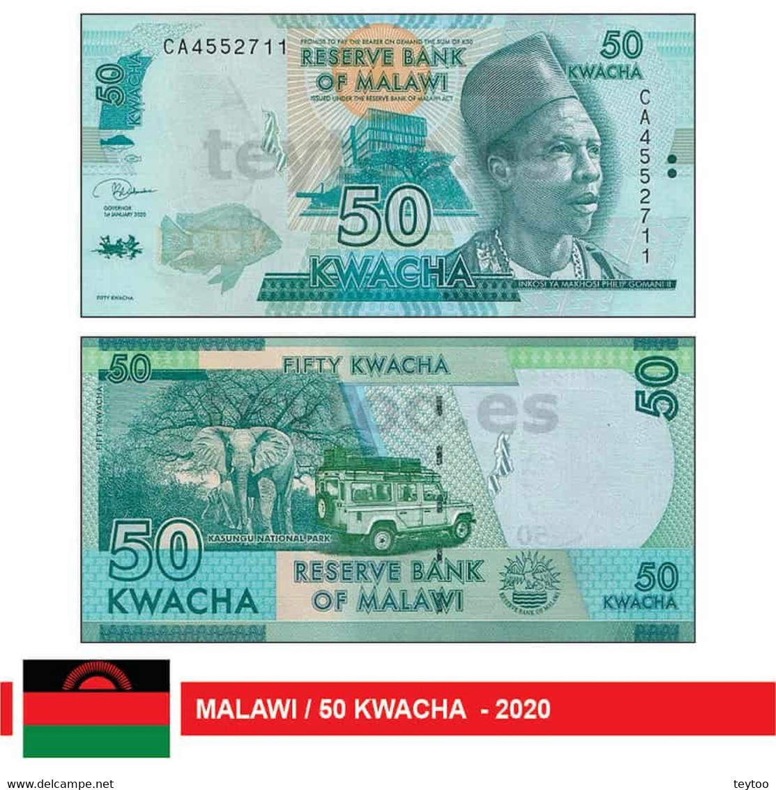 C2273# Malawi 2020. 50 Kwacha (UNC) P#64g - Malawi