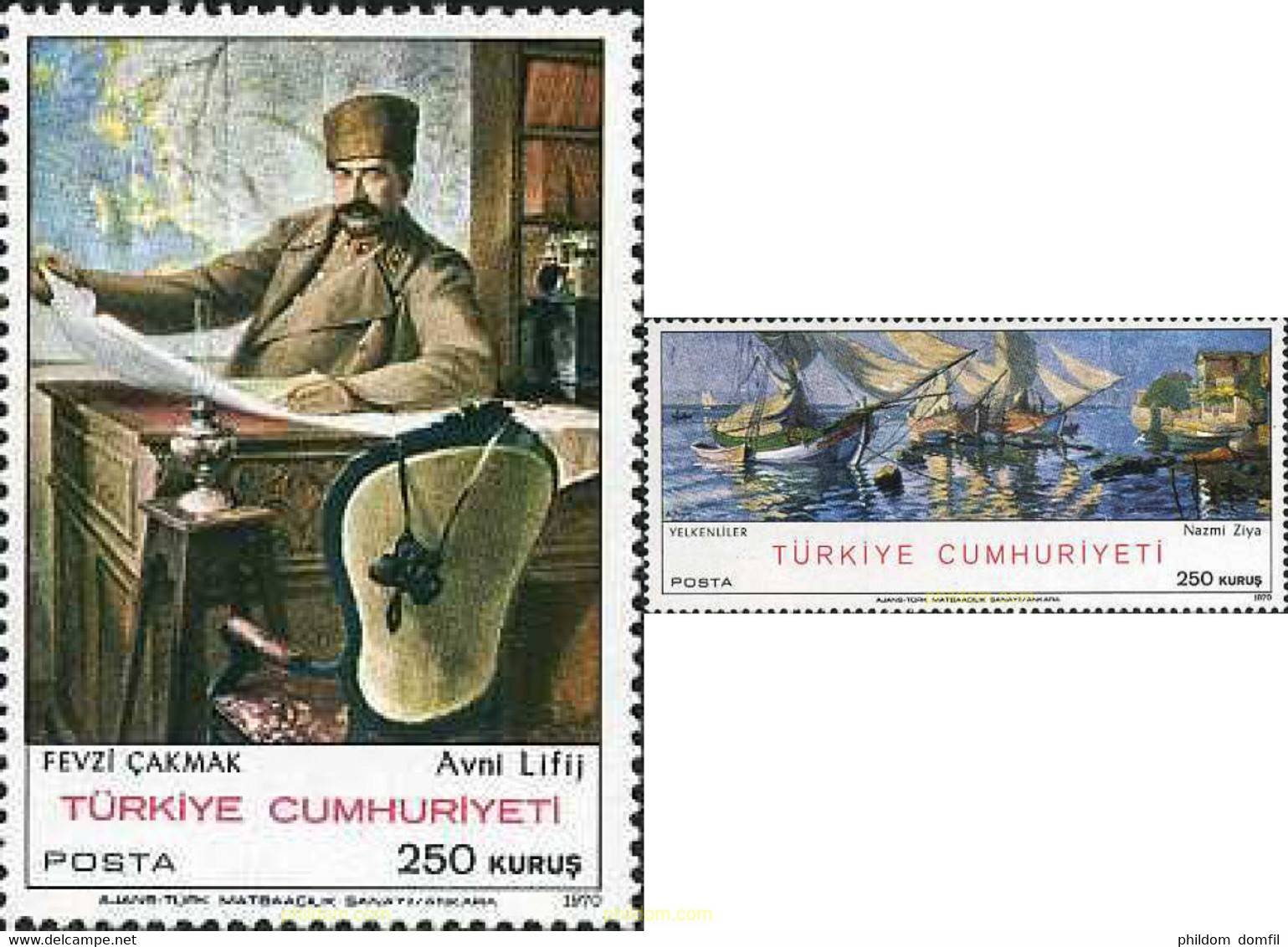 172705 MNH TURQUIA 1970 PINTURAS - Colecciones & Series