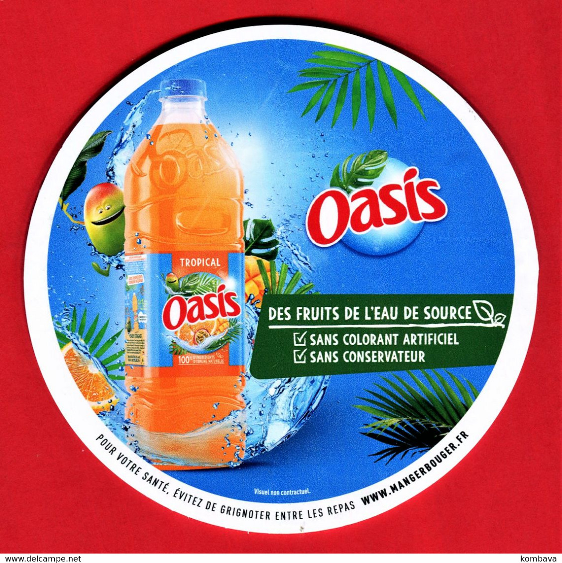 RARE - LA REUNION - Balise De Gondole - Publicité De Boisson / OASIS (Réunion) Eau Fruitée (obj Div Balise Oasis) - Affiches