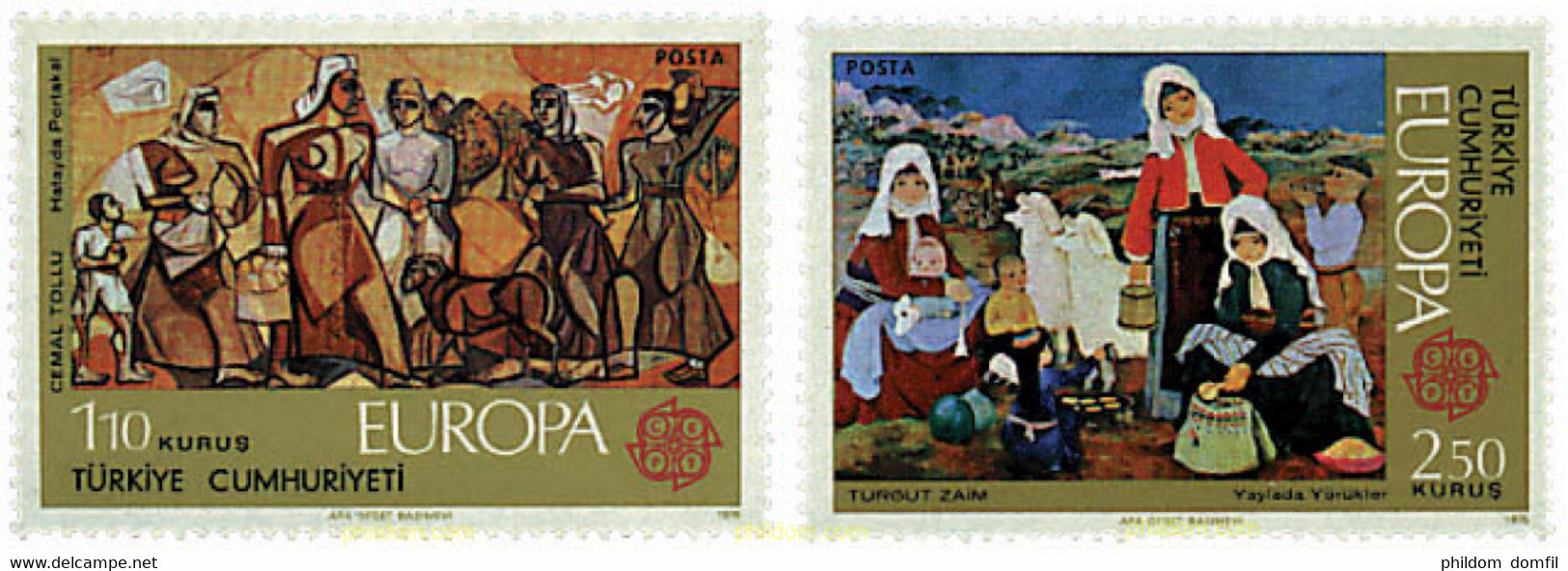 62281 MNH TURQUIA 1975 EUROPA CEPT. PINTURAS - Colecciones & Series