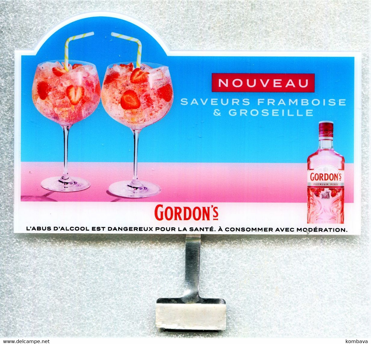 RARE - Ile LA REUNION - Balise De Produit / PUNCH GORDON'S - Saveur Fraise & Framboise - Affiches