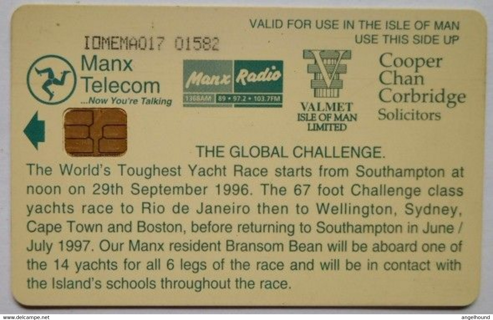 Isle 0f Man £2,  21 Units  " Global Challenge 1996- 1997 " - Man (Ile De)