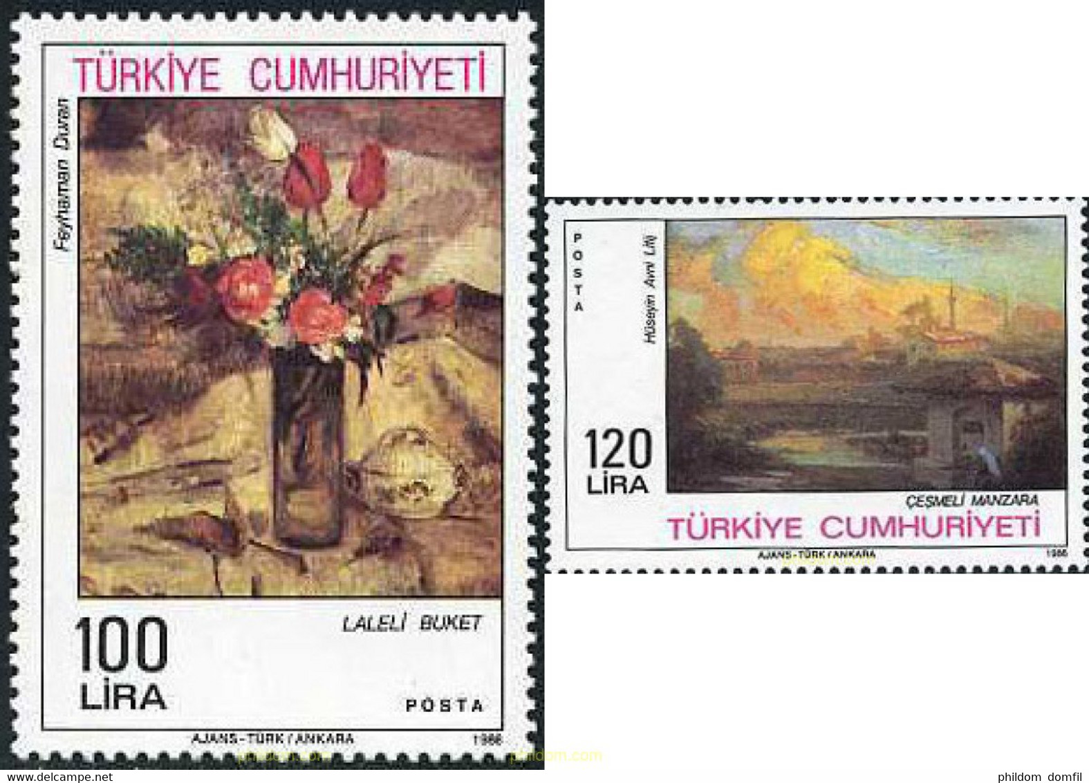 173455 MNH TURQUIA 1986 CENTENARIO DEL NACIMIENTO DE LOS ARTISTAS TURCOS - Collections, Lots & Series