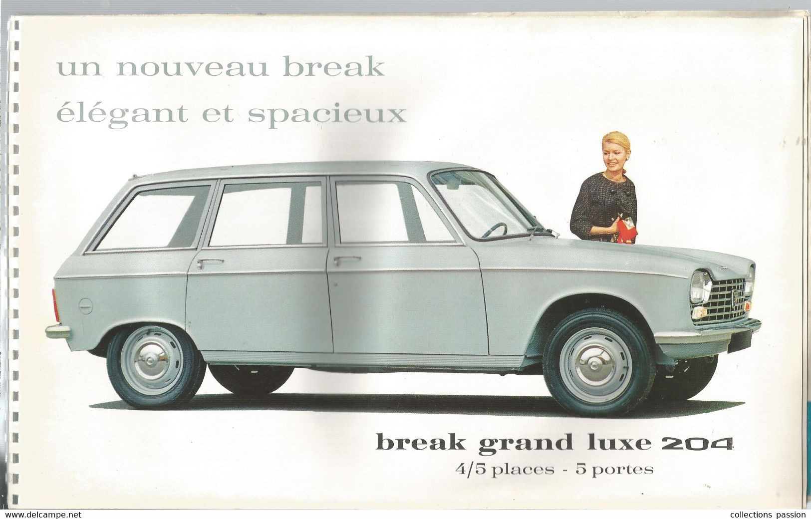 Catalogue Commercial PEUGEOT, 1965 , Berline Et Break 204, 16 Pages, 295 X 180 Mm, 5 Scans , Frais Fr 4.50 E - Publicités