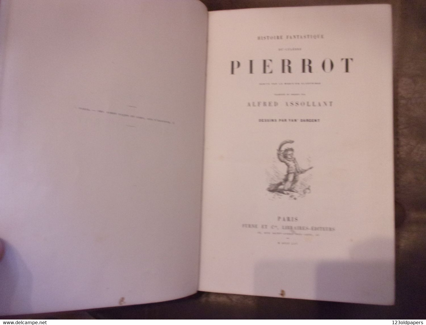 LIMOUSIN CREUSE EO️  ASSOLLANT ( Né A Aubusson 1827 ) FANTASTIQUE PIERROT 1865 ILLUSTRATIONS YAN' DARGENT - Limousin