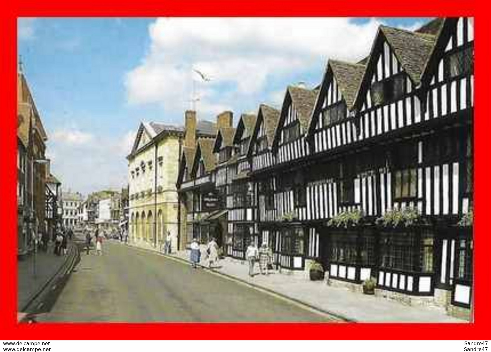 CPSM/gf  STRATFORD-UPON-AVON (Angleterre)  Shakespeare Hotel And Chapel Street, Animé. .*175 - Stratford Upon Avon