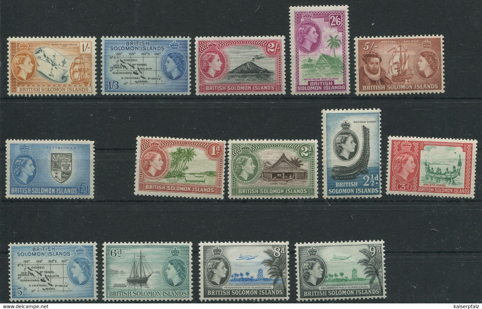 8819) MiNr.: 81 Bis 97 Postfrischer TEILSATZ - British Solomon Islands (...-1978)