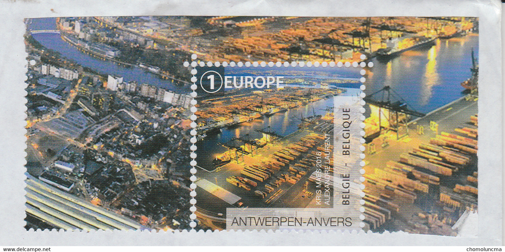 Belgique 2016 Cover To France Antwerp Harbor Port D' Anvers Haven Van Antwerpen - Cartas & Documentos