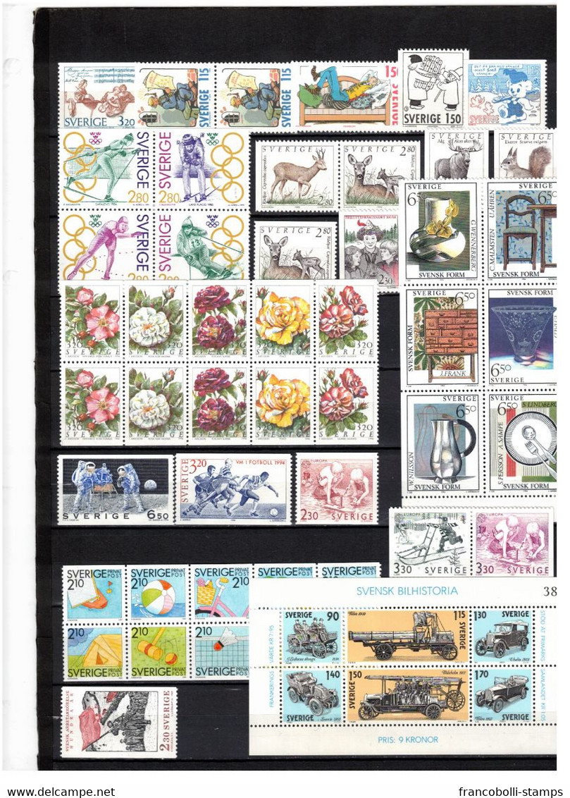 S43601 Svezia Anni 80/2000 MNH** Lot As Per 21 Scans Low Start - Collections