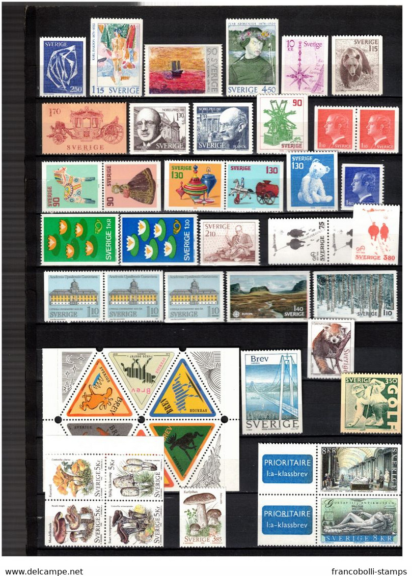 s43601 Svezia anni 80/2000 MNH** lot as per 21 scans Low Start