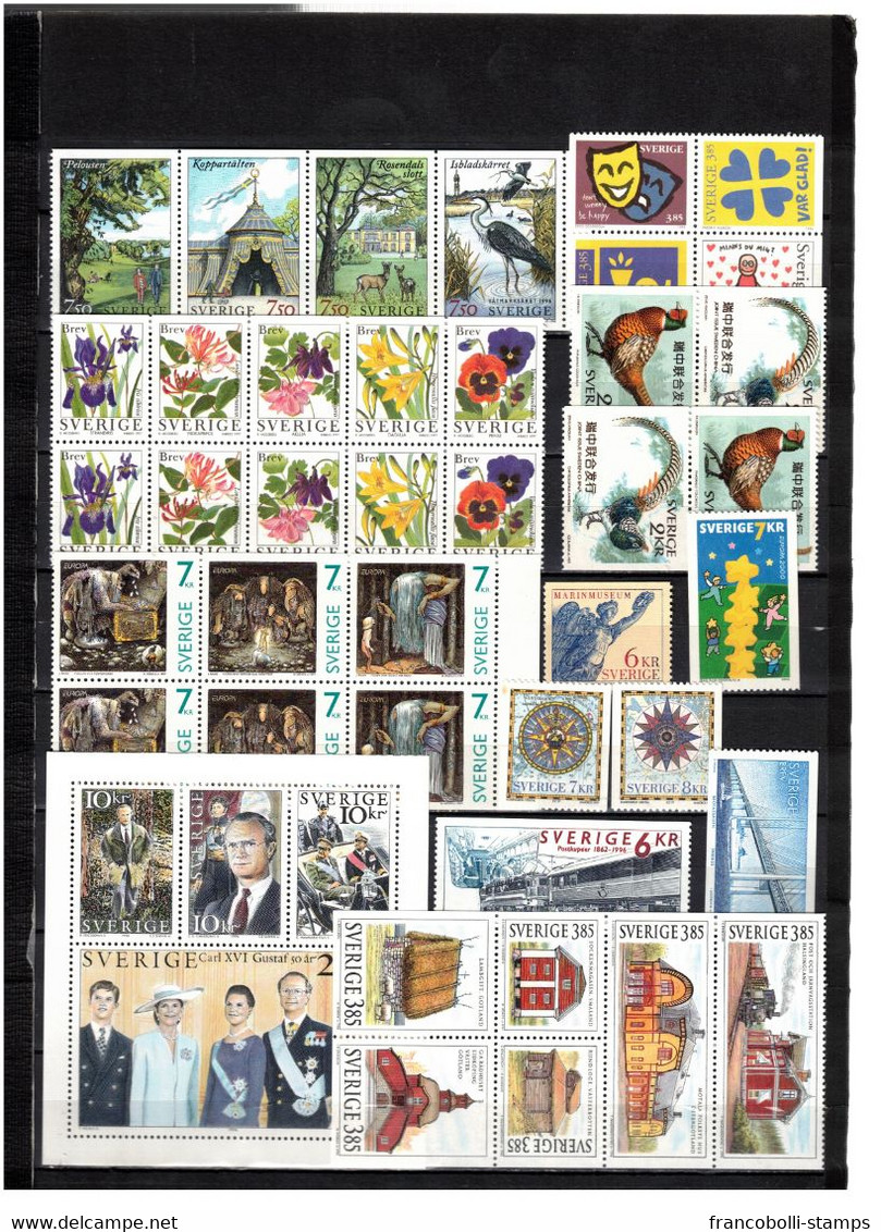 s43601 Svezia anni 80/2000 MNH** lot as per 21 scans Low Start