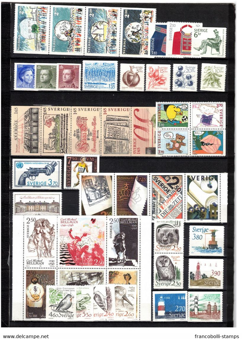 s43601 Svezia anni 80/2000 MNH** lot as per 21 scans Low Start