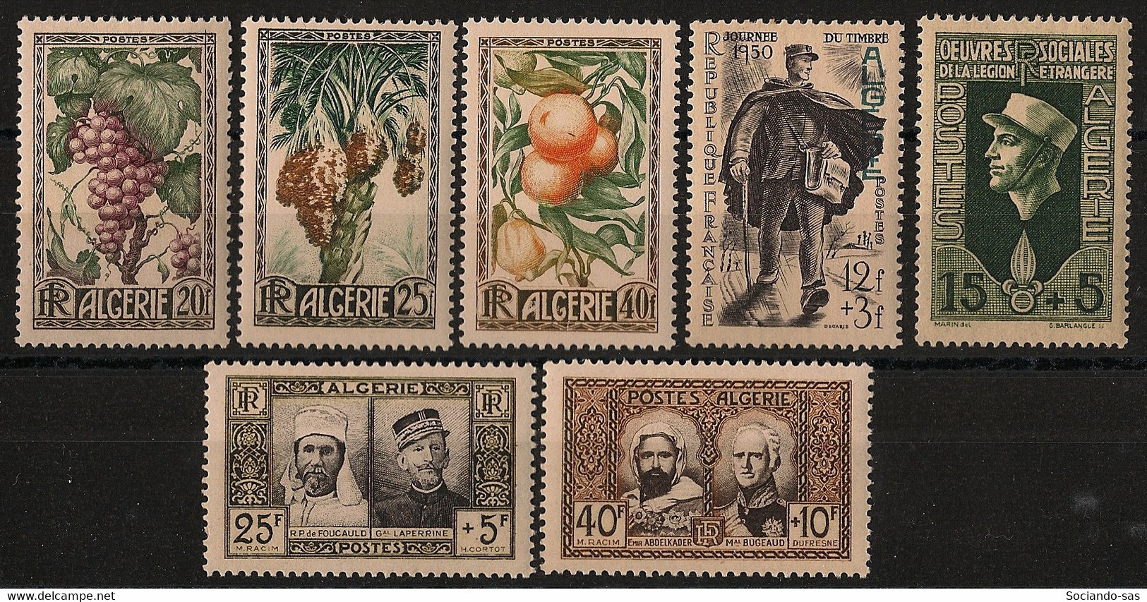 ALGERIE - Année Complète 1950 - N°Yv. 279 à 285 - Complet - 7 Valeurs - Neuf Luxe ** / MNH / Postfrisch - Full Years