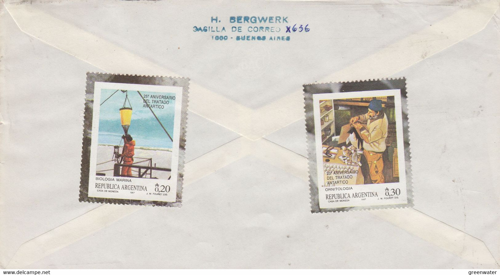 Argentina 1987 25th. Ann. Antarctic Treaty 2v FDC (TA199) - Antarctisch Verdrag