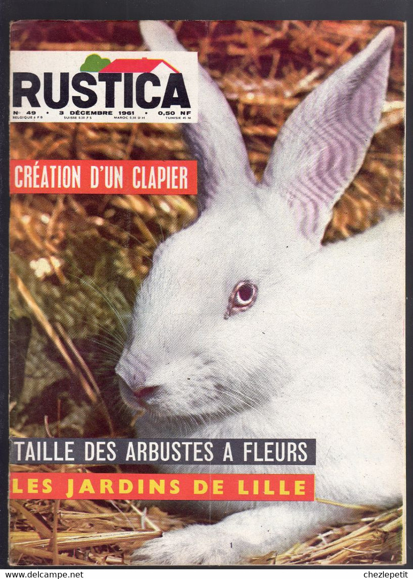 RUSTICA N°49 1961 Lapin Clapier Poirier Pêche Truite French Gardening Magazine - Garden