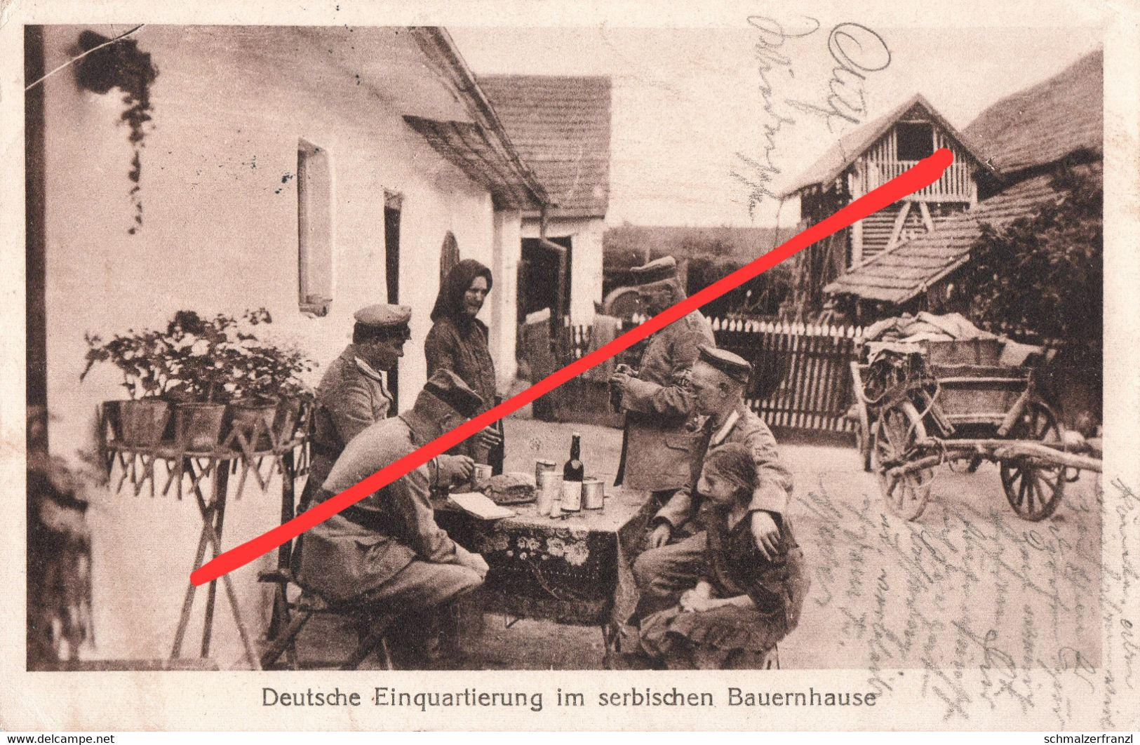 AK Deutsche Einquartierung Im Serbischen Bauernhaus Militär Weltkrieg WW1 Feldpost Serbien Serbia Serbie Srbija Србија - Serbie