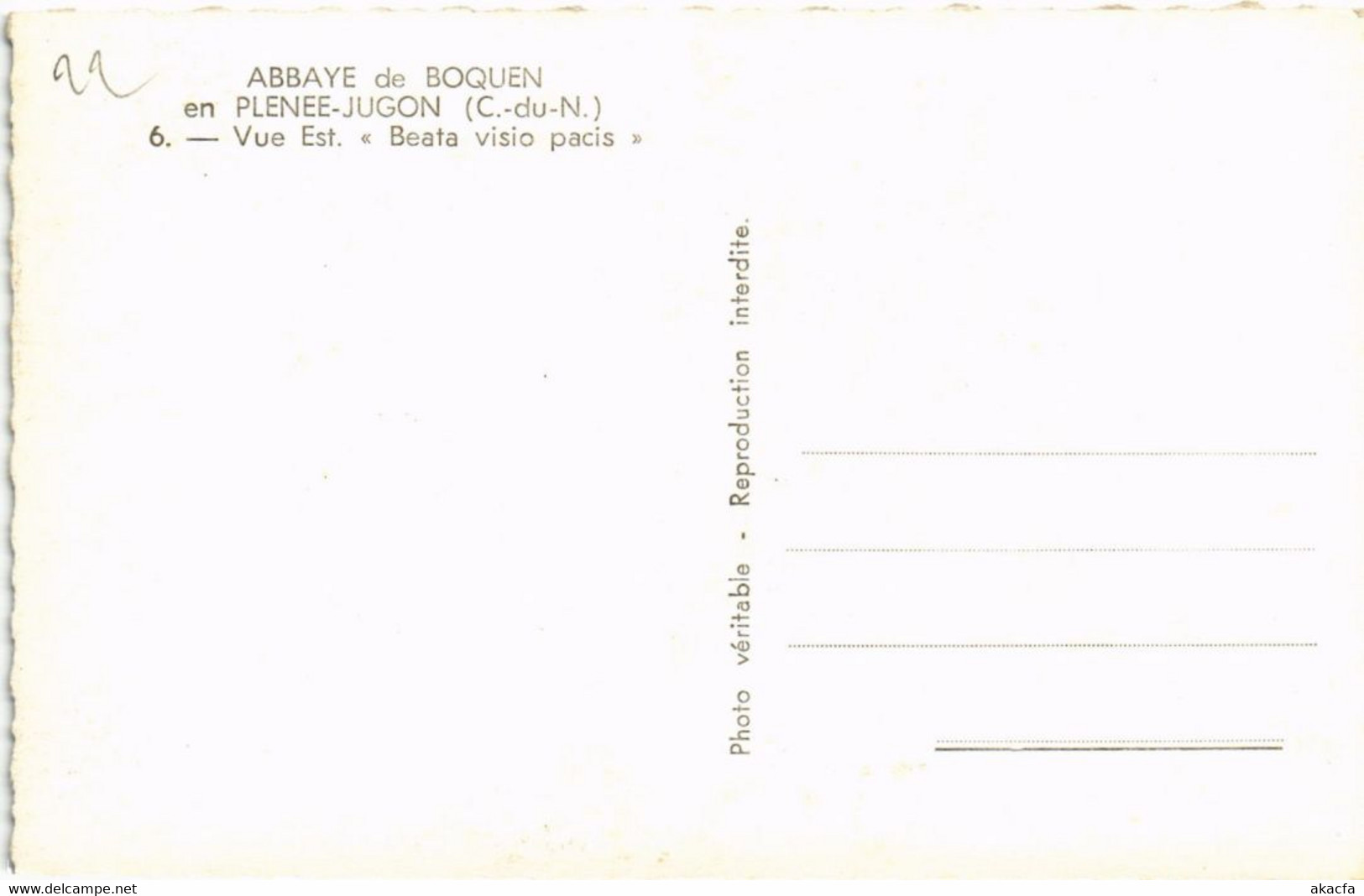 CPA Abbaye De Boquen En PLENEE-JUGON Vue Est (1295261) - Plénée-Jugon