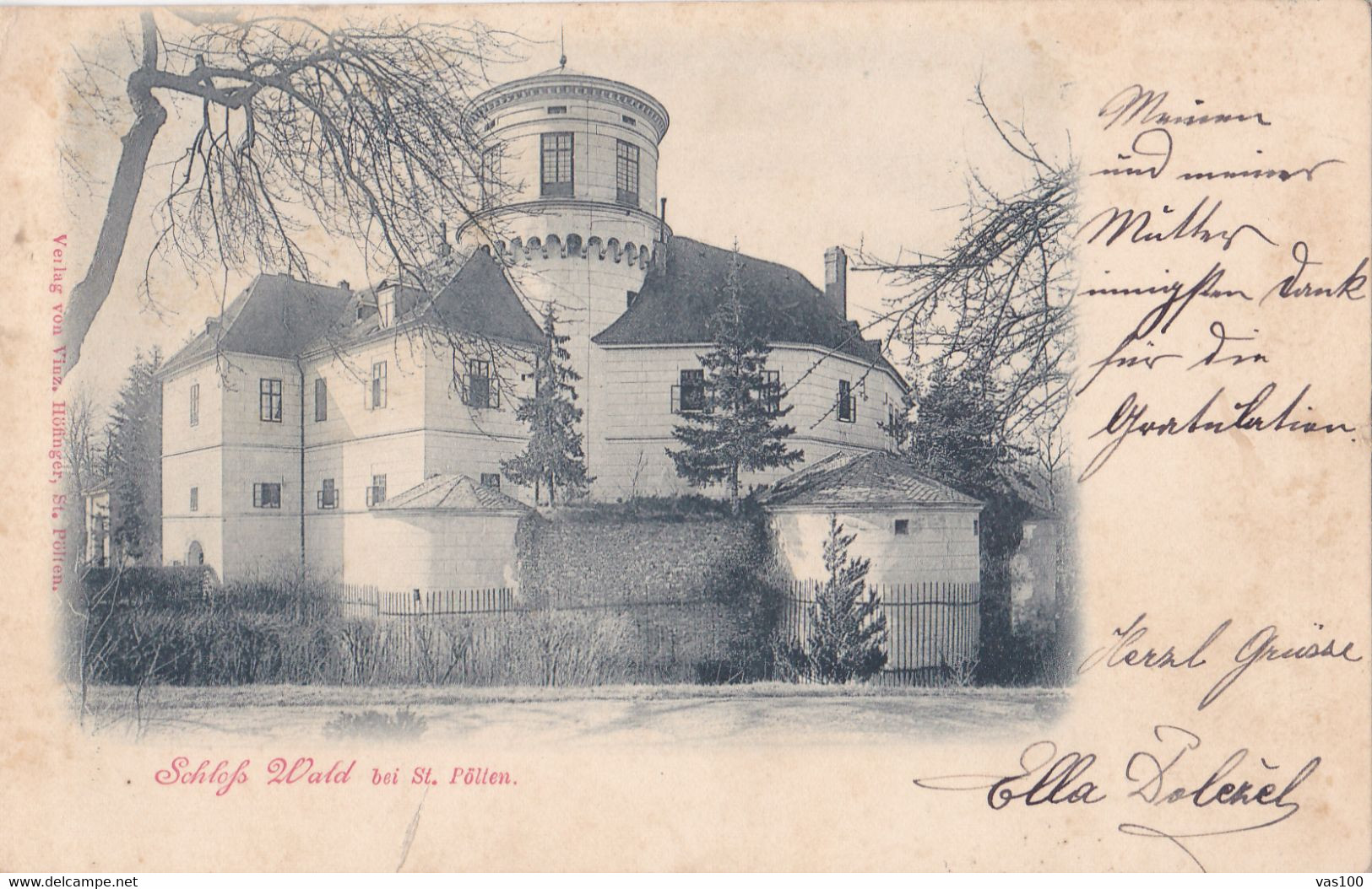 CPA SCHLOFS WALD BEI. ST.POLTEN 1901 - St. Pölten