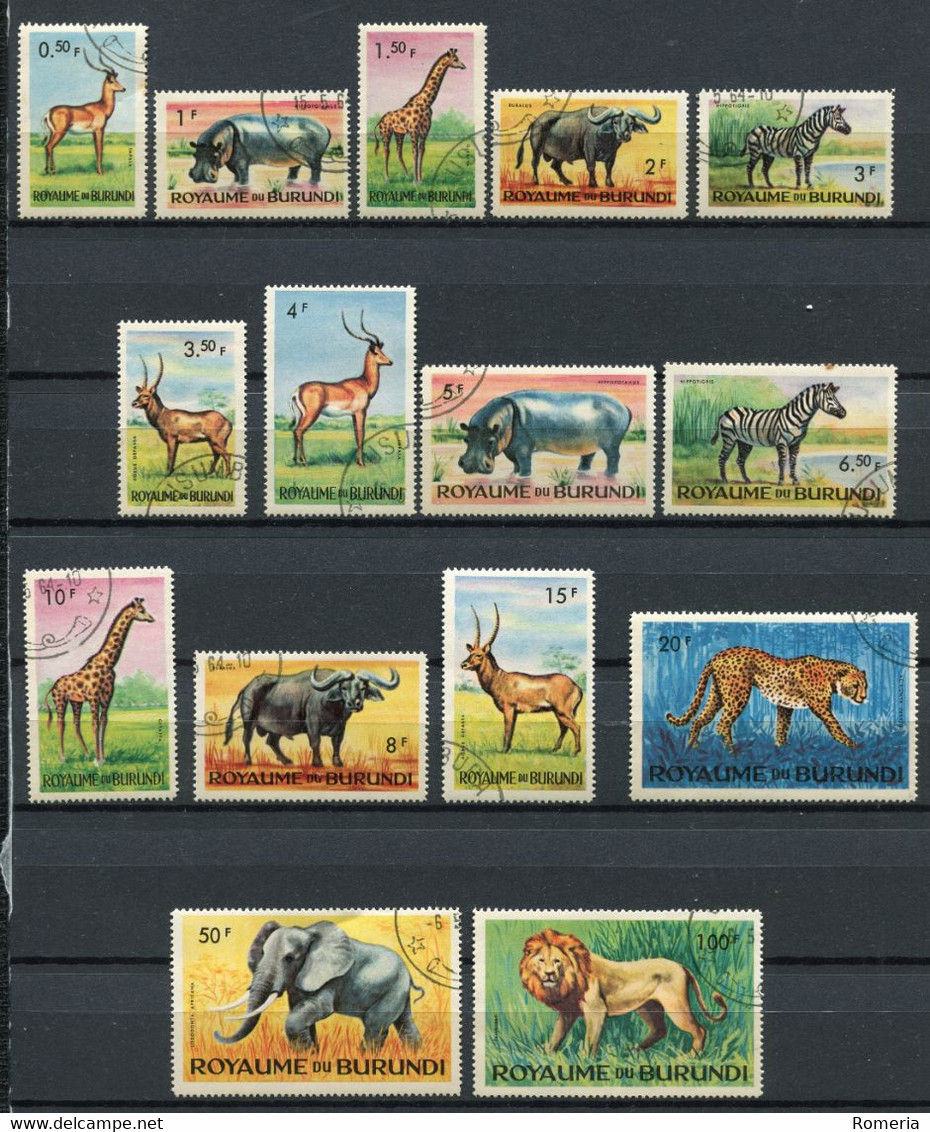 Burundi - 1964 - Yt 80 -> 94 - Série Courante Complète - Oblitérés - Used Stamps