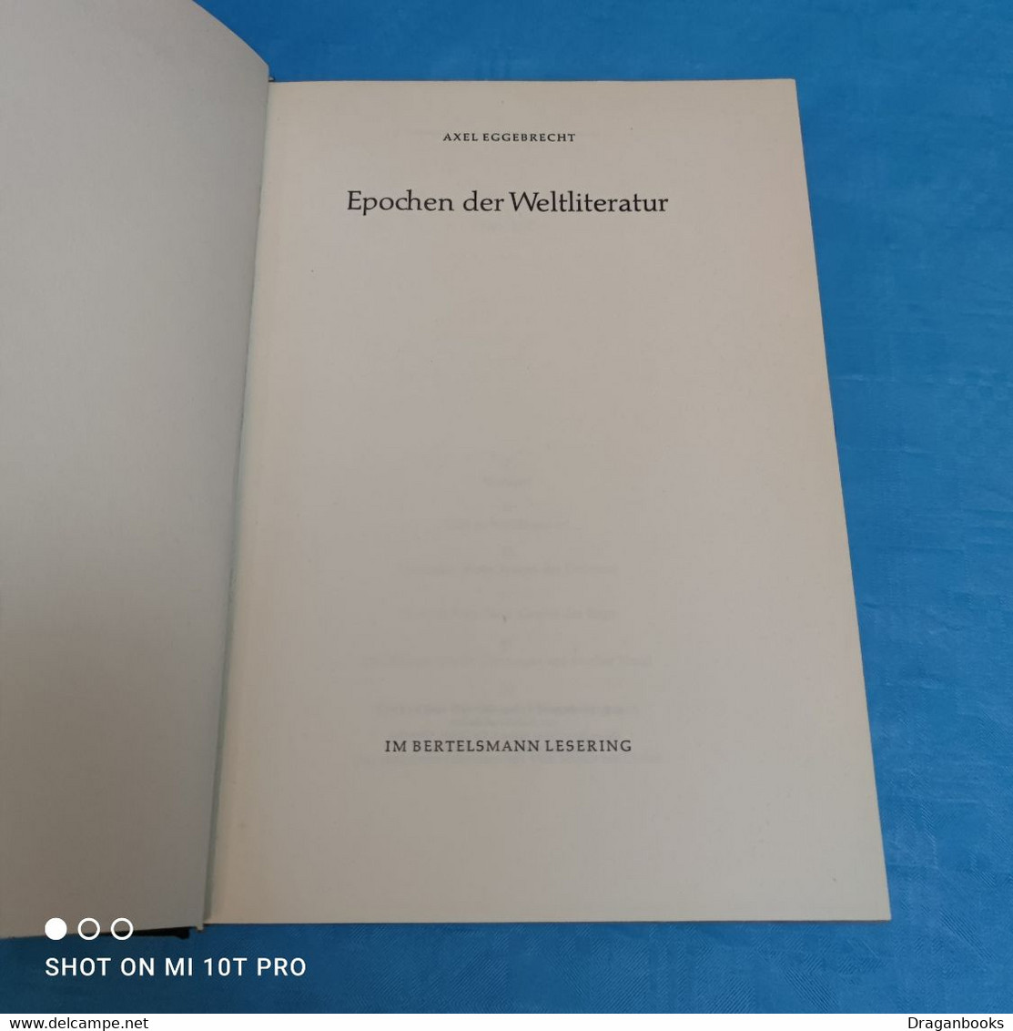 Axel Eggebrecht - Epochen Der Weltliteratur - Ohne Zuordnung