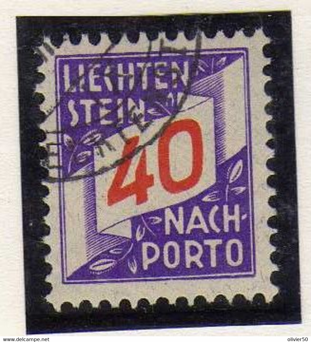 Liechtenstein -  1928 -   40  R. Timbre-Taxe - Oblitere - Portomarken