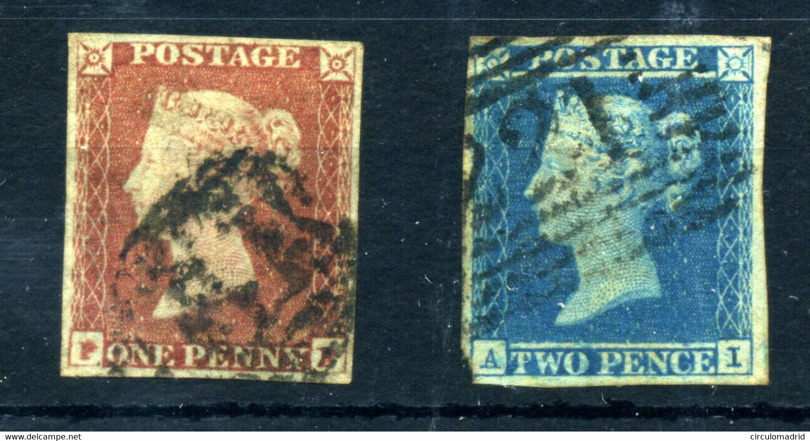 Gran Bretaña Nº 3b Y 4 Usados Año 1841 - Used Stamps