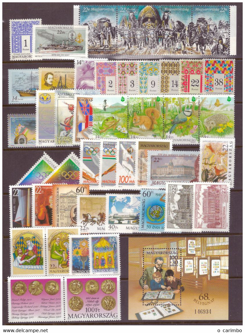 Hungary 1995 Complete Year All Sets And S/S MNH** - Années Complètes