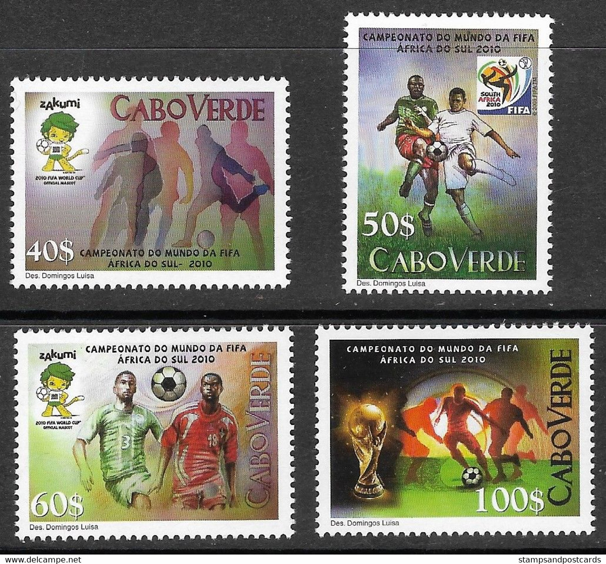 Cabo Verde Cap Vert 2010 Coupe Du Monde Football Afrique Du Sud ** Cape Verde Soccer South Africa World Cup ** - 2010 – Afrique Du Sud