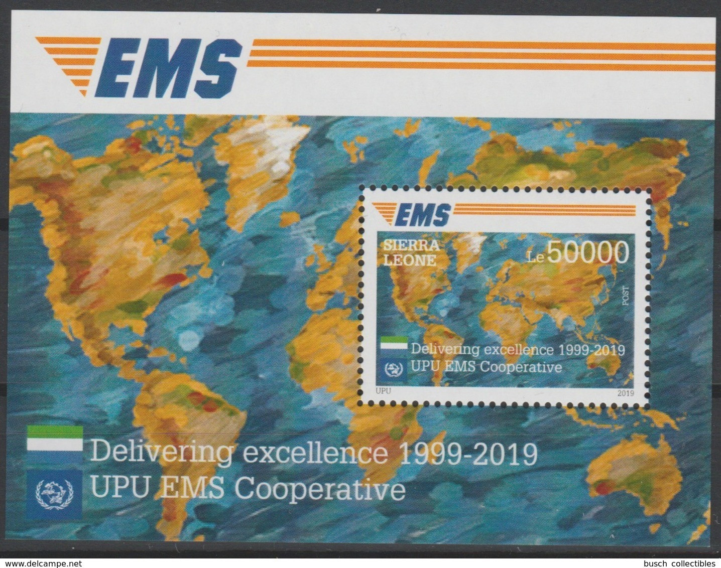 Sierra Leone 2019 Mi. ? Bloc Block Souvenir Sheet Joint Issue 20e Anniversaire EMS 20 Years Emission Commune E.M.S. UPU - Joint Issues