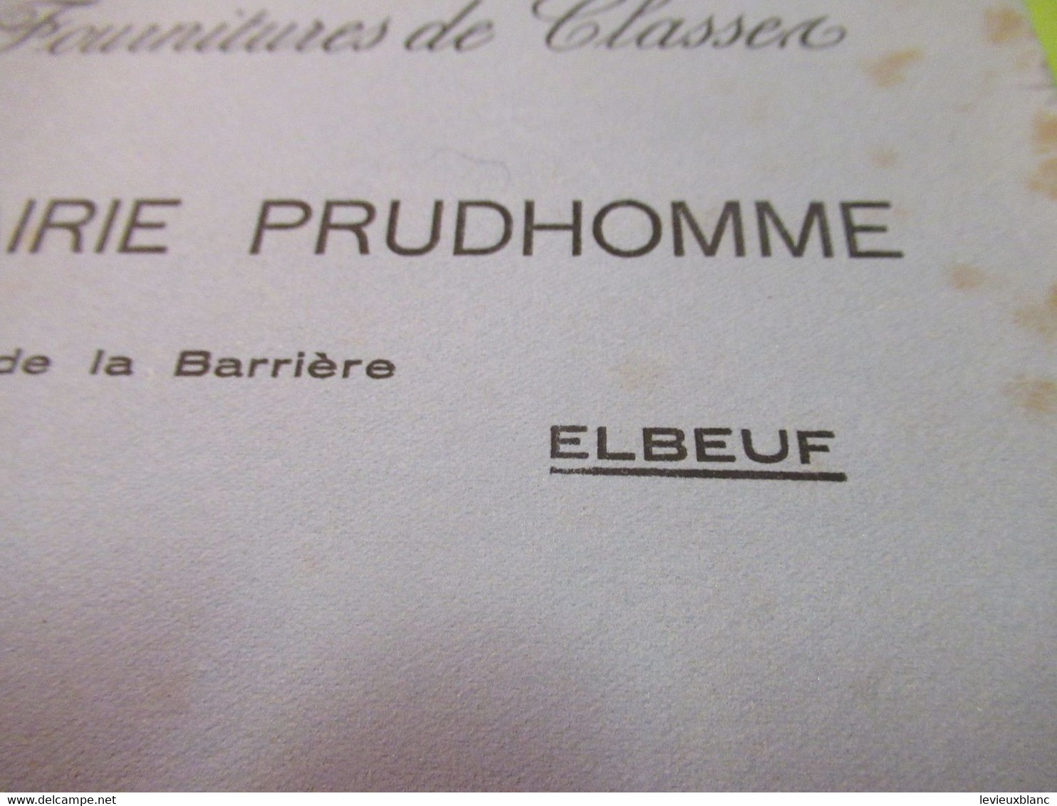 Buvard Ancien/Papeterie/Achetez Vos Livres,vos Fournitures De Classe à La Librairie PRUDHOMME ELBEUF/Vers 1930-50 BUV585 - Papierwaren