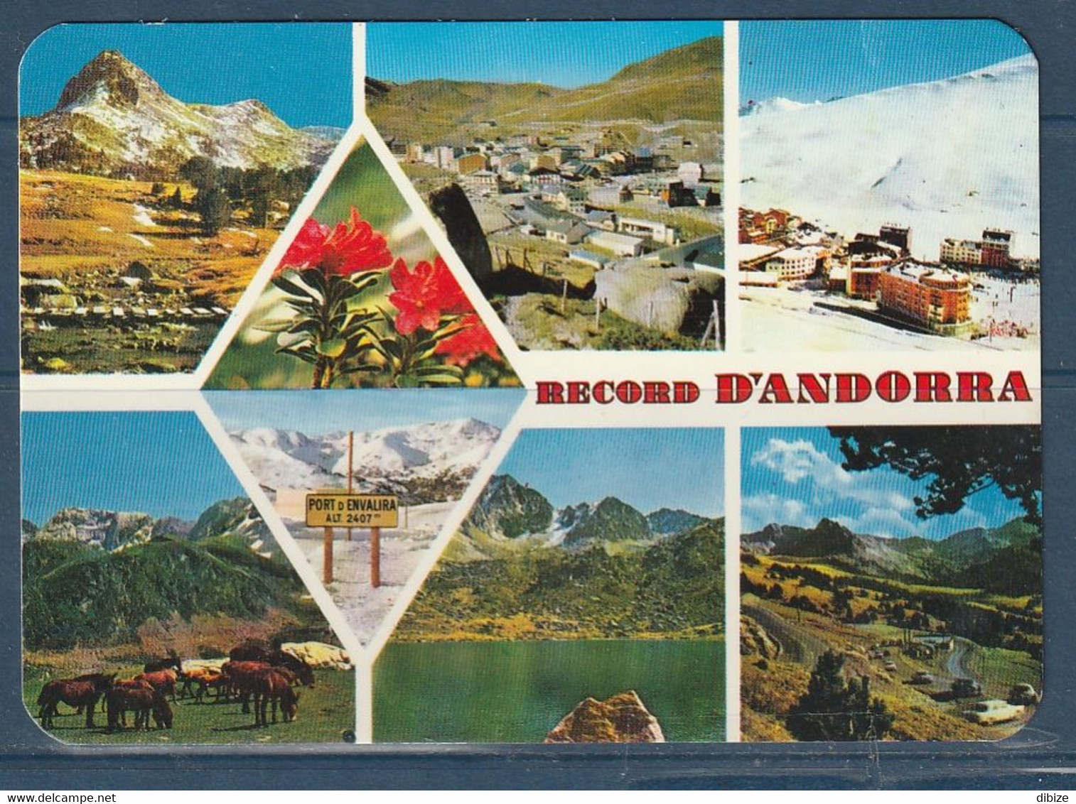 Carte Postale. Vallée D'Andorre. Souvenir D'Andorre. 8 Vues. Etat Moyen. - Saluti Da.../ Gruss Aus...