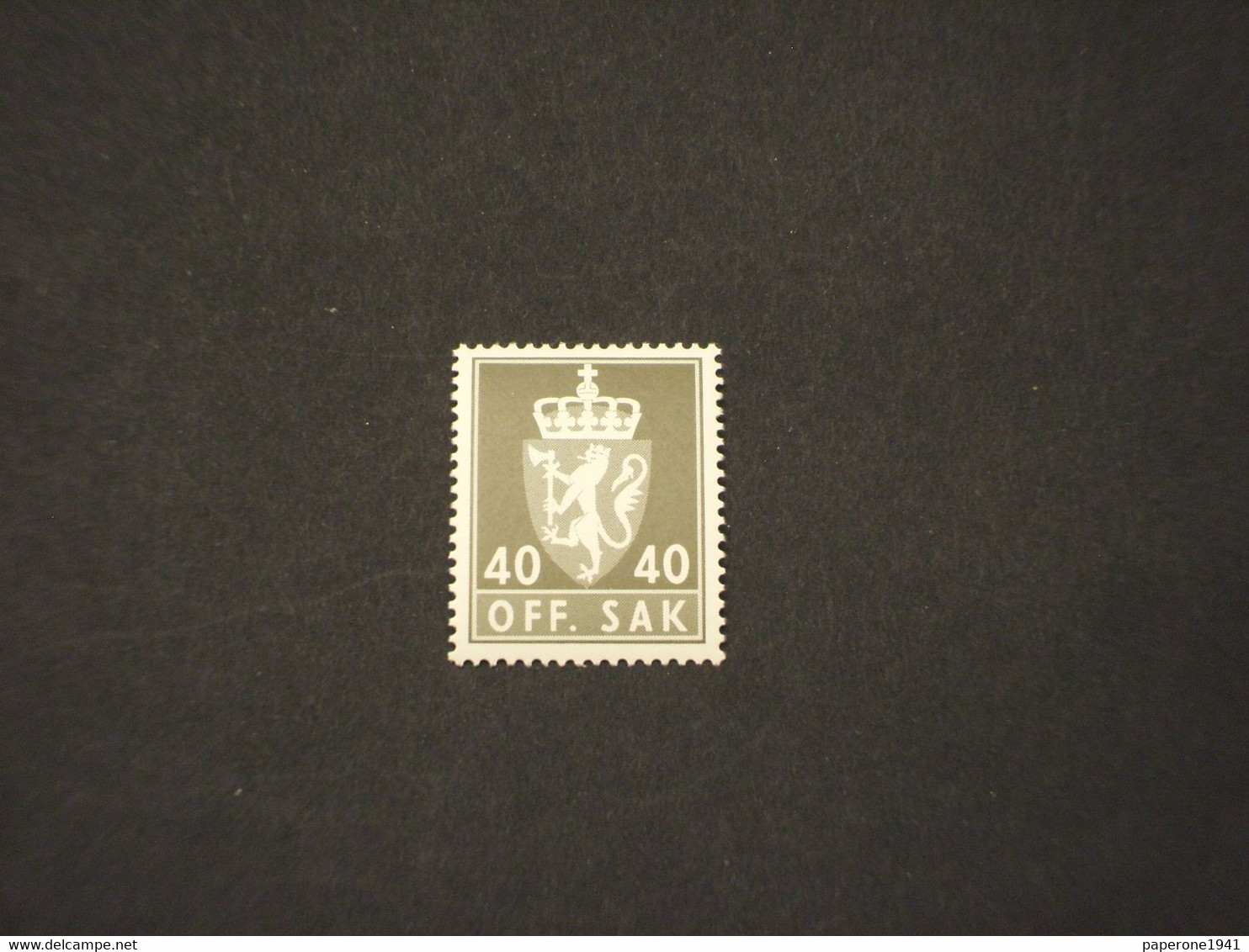 NORVEGIA - SERVIZIO - 1977/8 LEONE 40 C. - NUOVO(++) - Dienstmarken