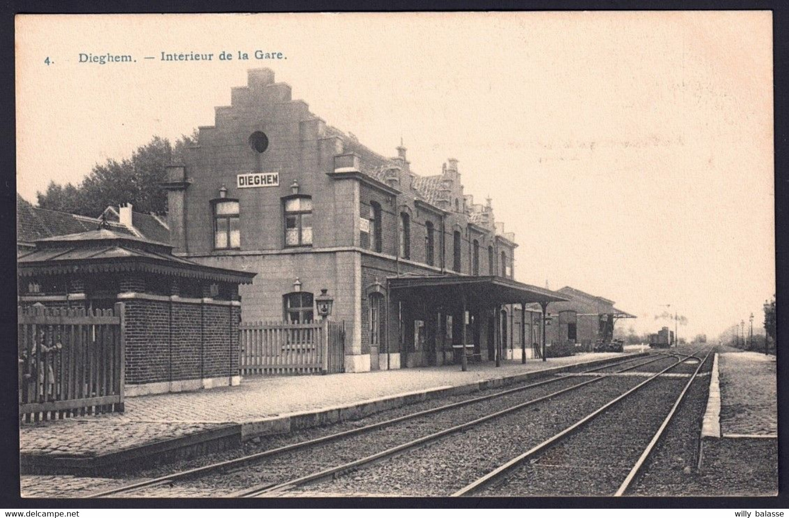 +++ CPA - DIEGHEM - Intérieur De La Gare - Statie  // - Machelen