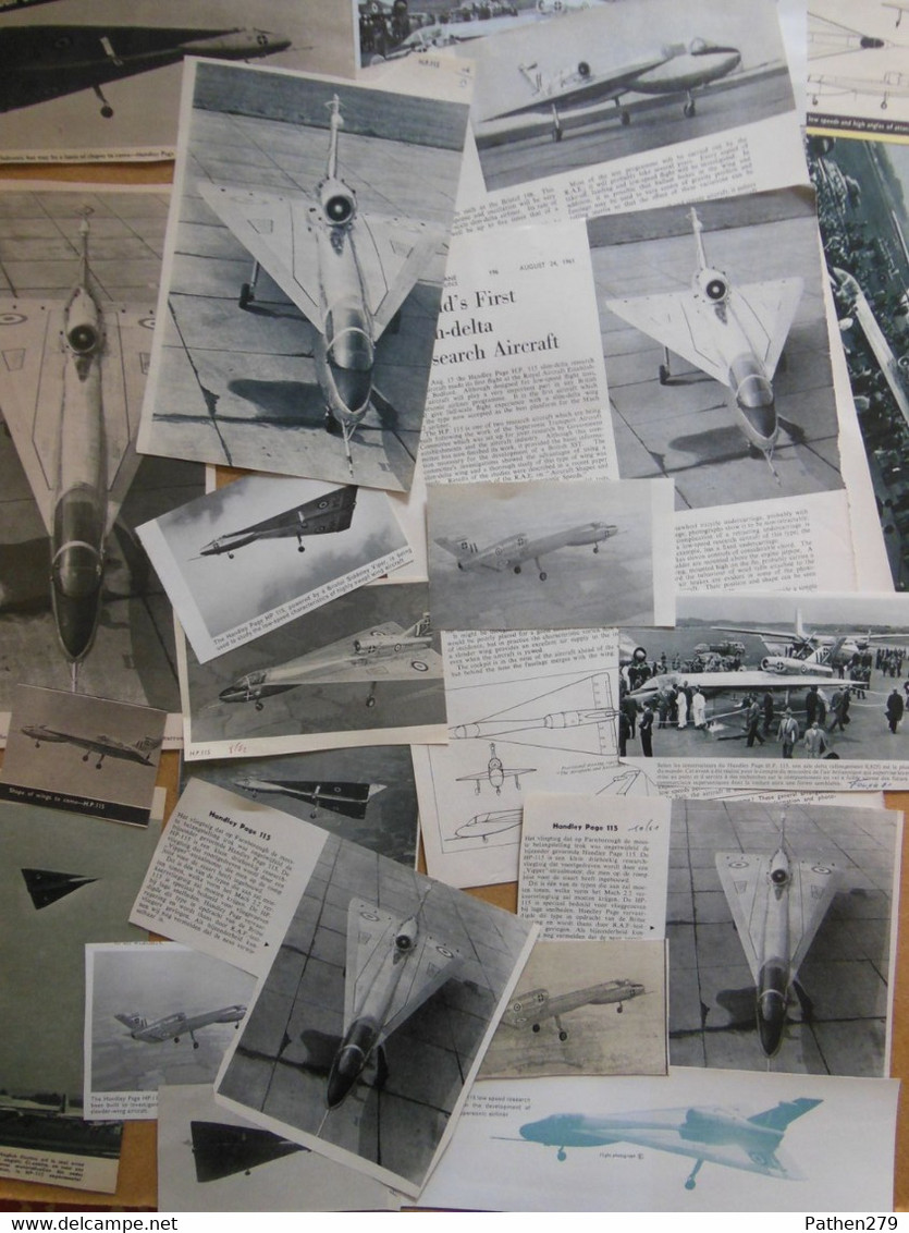 Lot De 95g De Coupures De Presse De L'aéronef Britannique Handley Page HP-115 - Aviazione