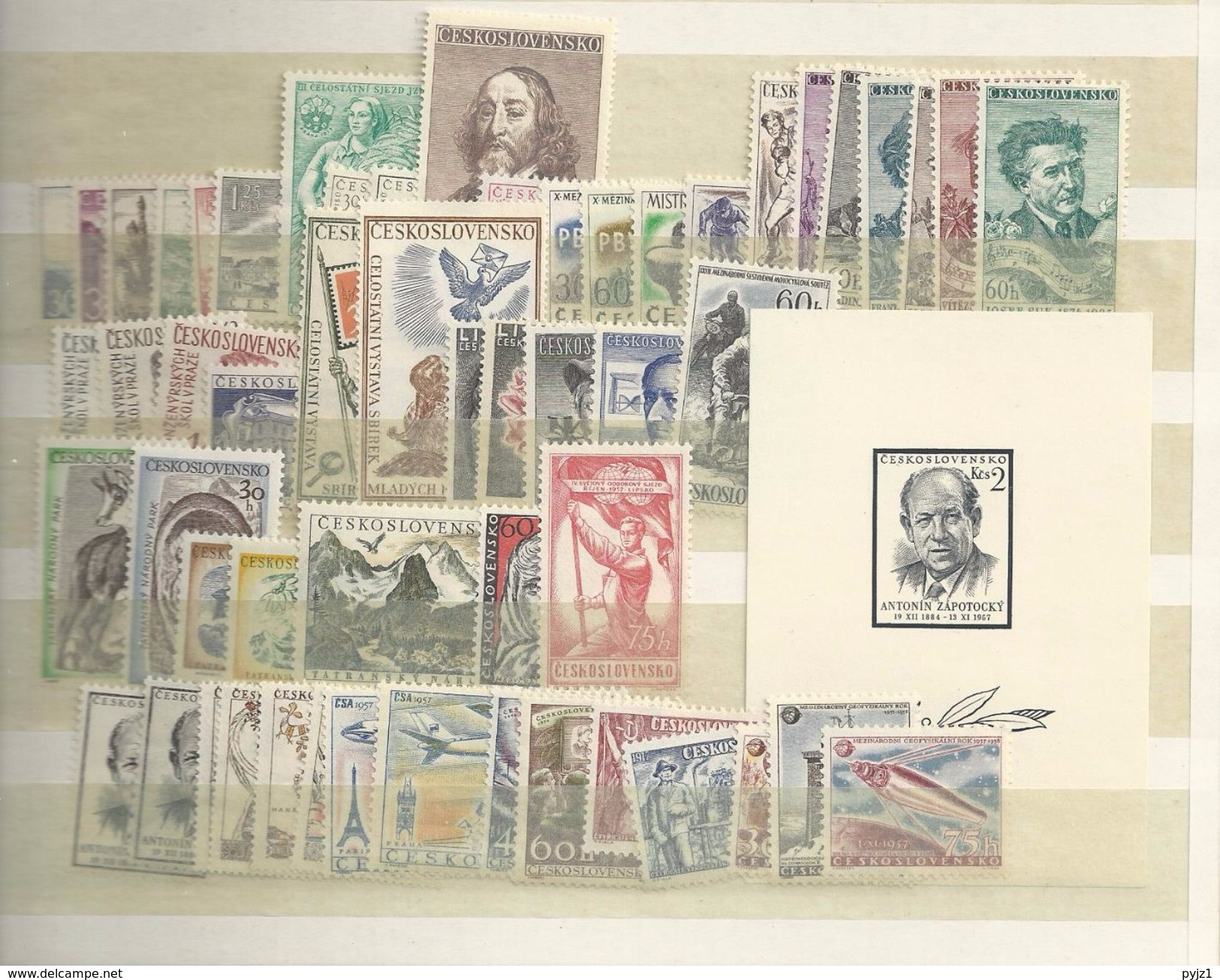 1957 MNH Year Collection Tschechoslowakei, Czechoslavakia, Postfris - Komplette Jahrgänge