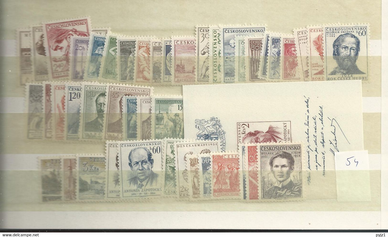 1954 MNH Year Collection Tschechoslowakei, Postfris** - Años Completos