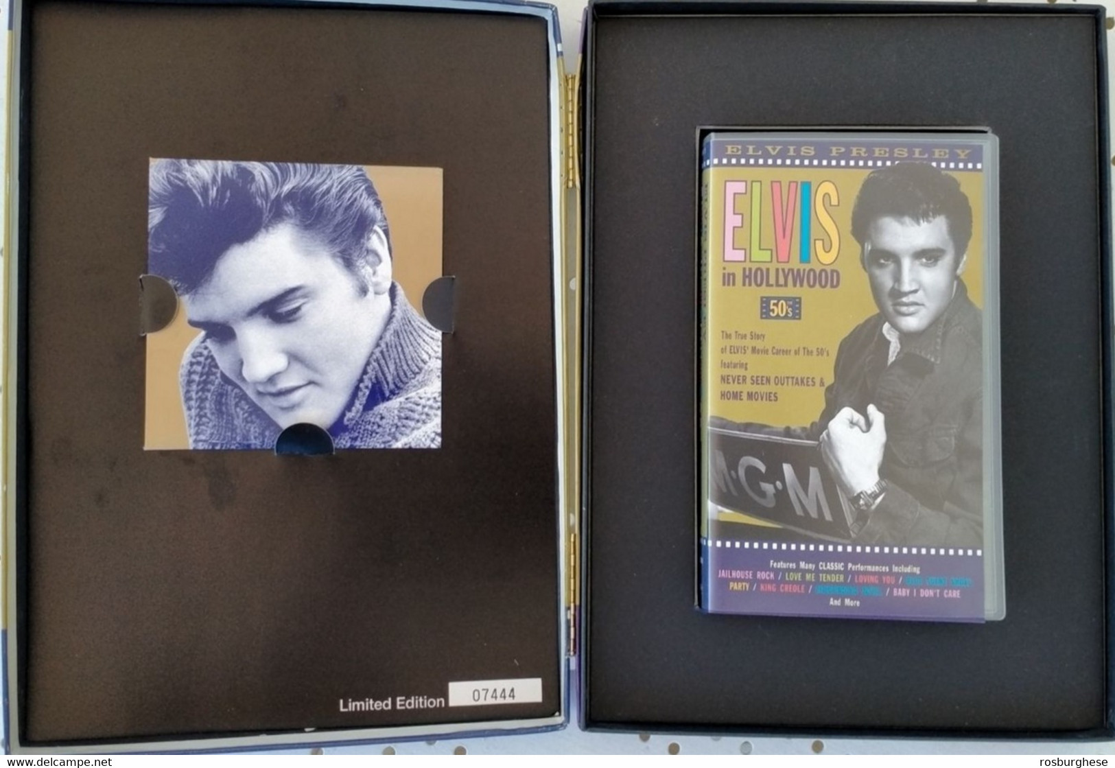 Elvis Presley Elvis In The 50's / Elvis In Hollywood BOX + CD + VHS + Libretto + 4 Maxi Foto - Edizioni Limitate