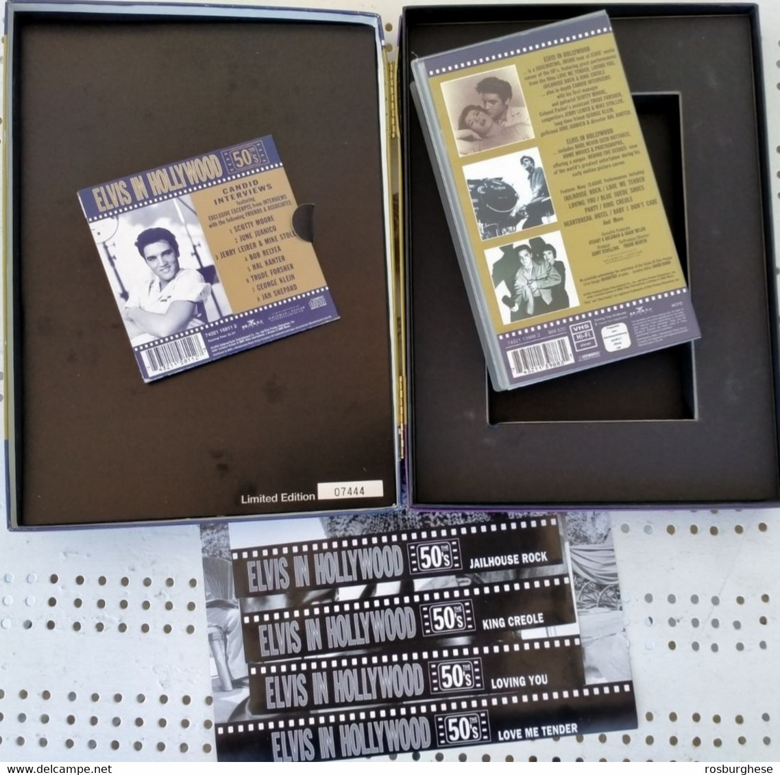 Elvis Presley Elvis In The 50's / Elvis In Hollywood BOX + CD + VHS + Libretto + 4 maxi foto