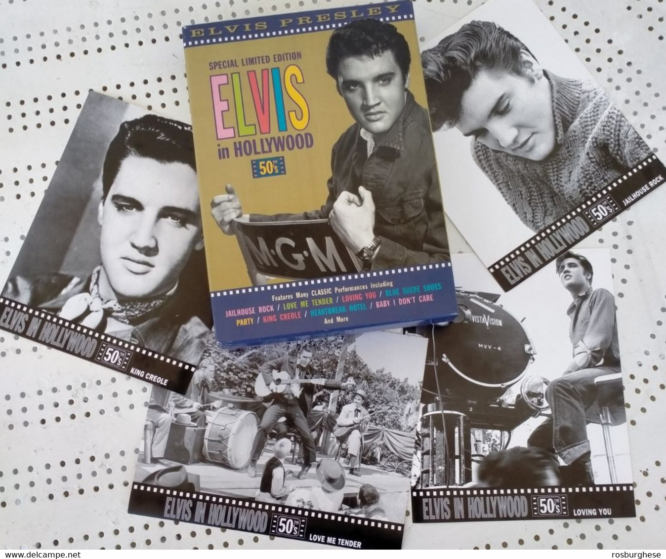 Elvis Presley Elvis In The 50's / Elvis In Hollywood BOX + CD + VHS + Libretto + 4 maxi foto