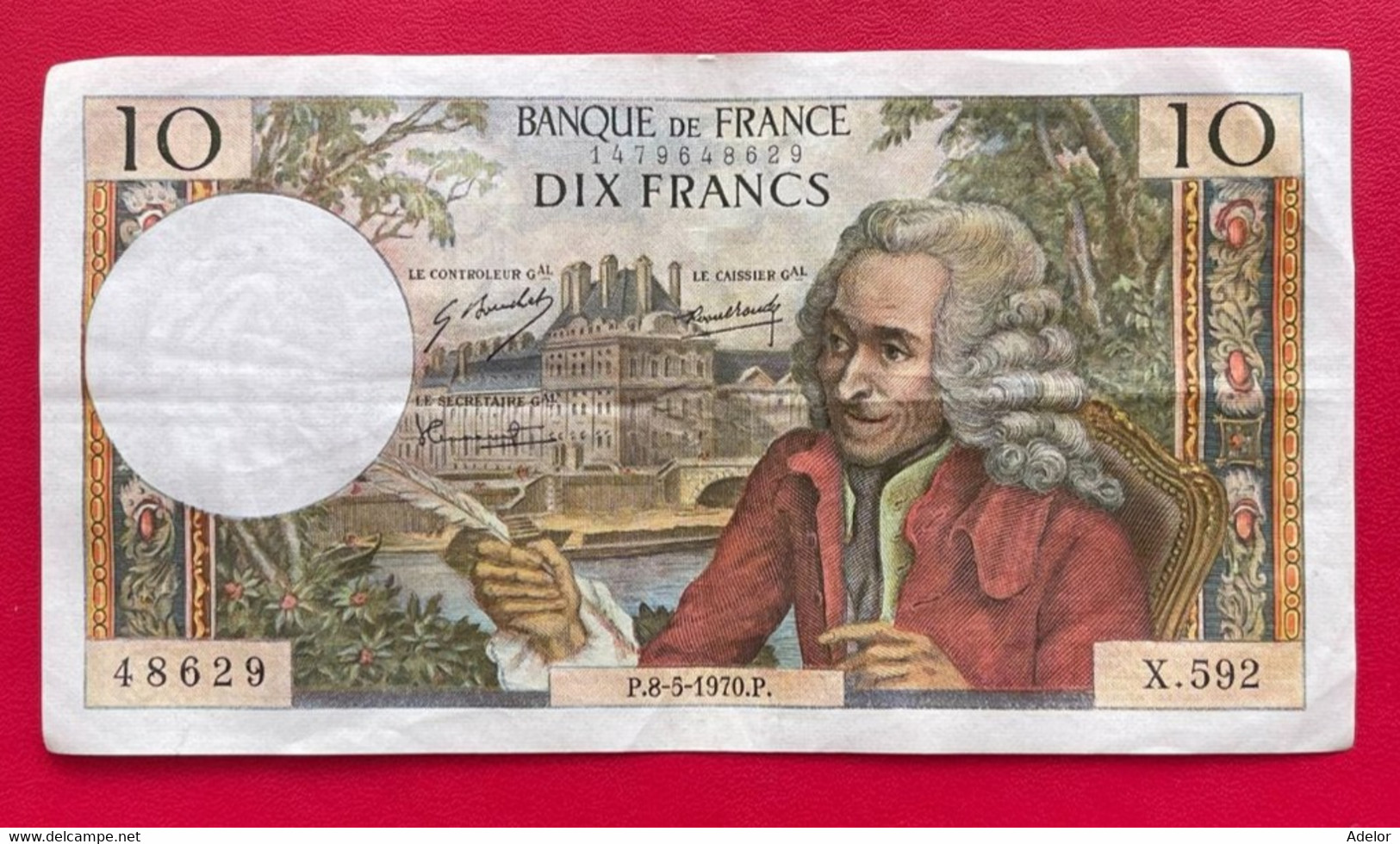 Beau Billet De 10 Francs Voltaire Type 1963 P.8-5-1970.P. Etat TTB/SUP - 10 F 1963-1973 ''Voltaire''