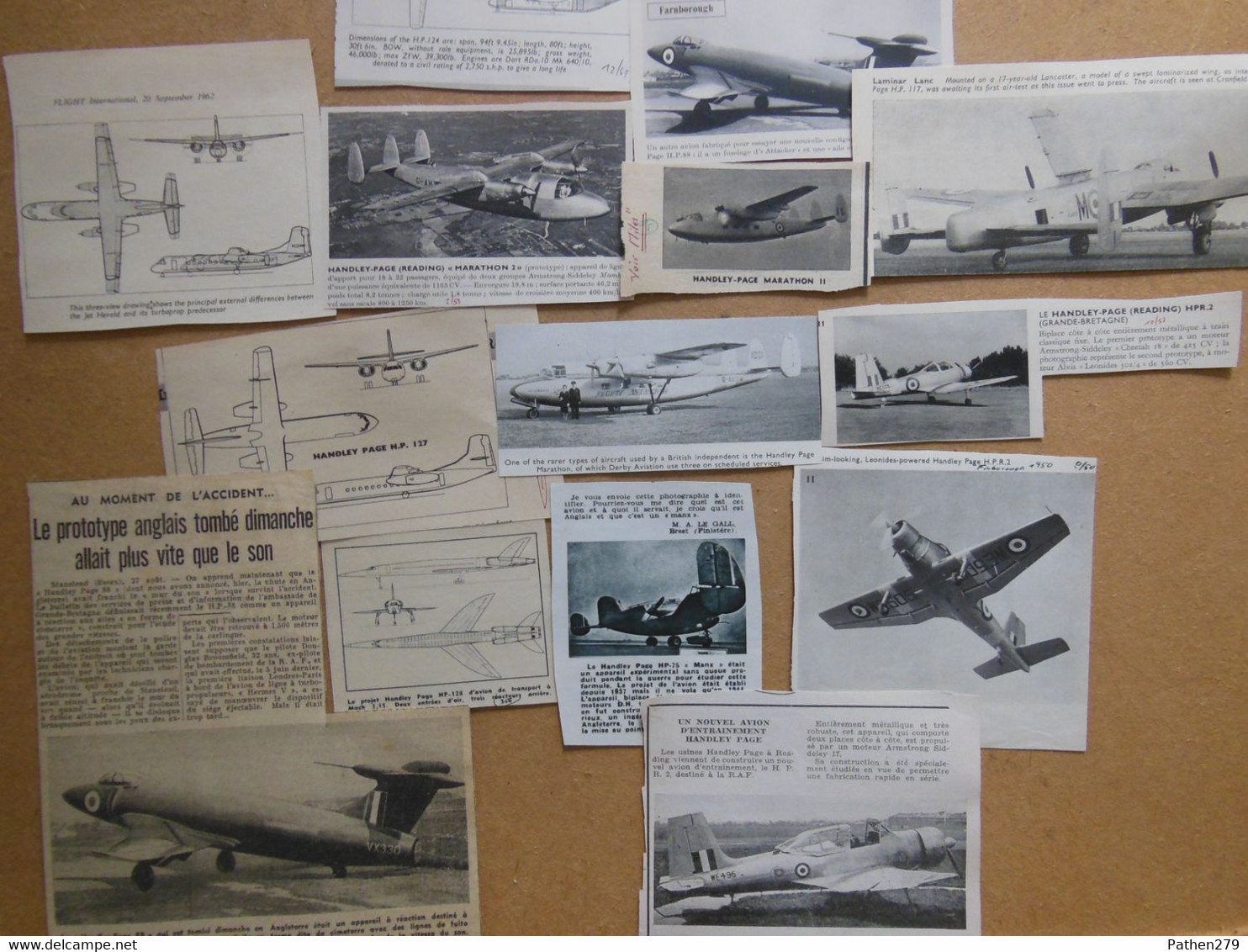 Lot De 30g De Coupures De Presse De L'aéronef Britannique Handley Page HP-R2 Et Autres - Aviazione