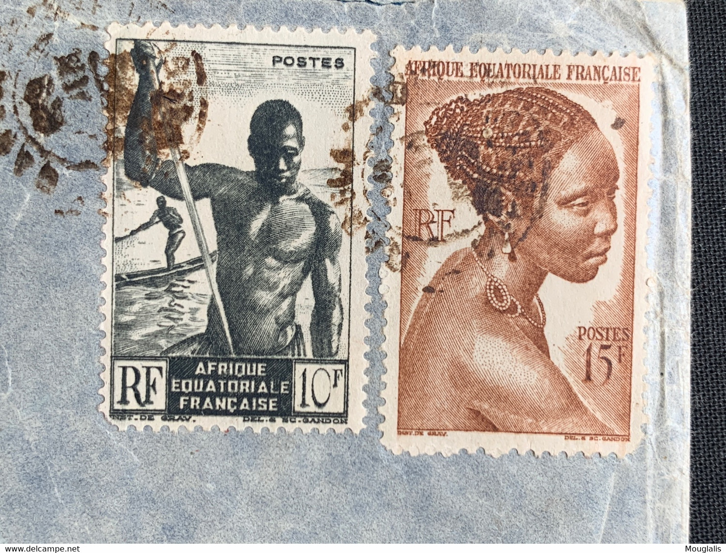 Colonies Françaises De Bangui Vers Le Havre 29 Juin 1948 (?)  Avec No 223 Et 224 - Gebruikt
