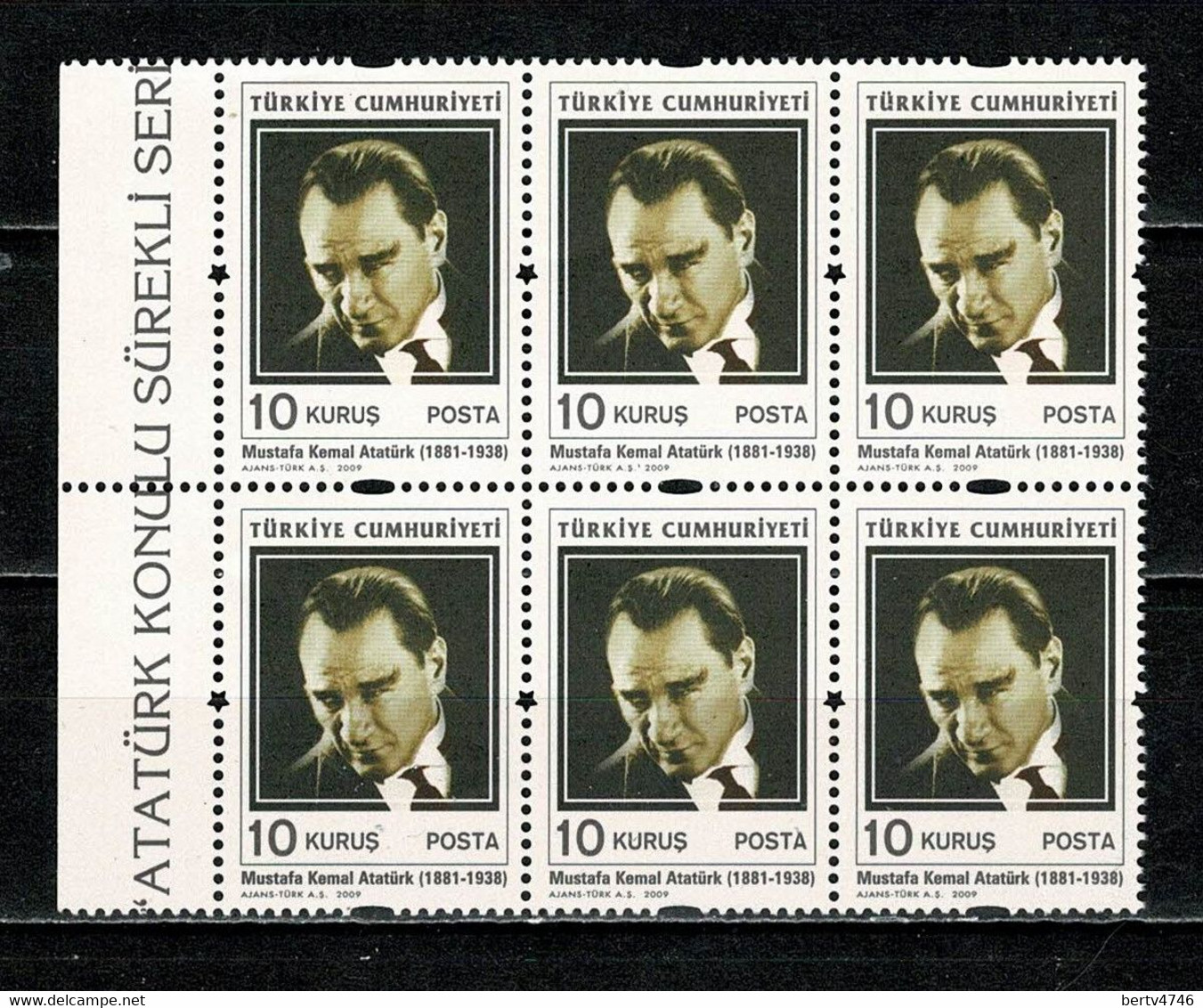 Turkije 2009  Yv. 3446** X 6, Mi 3750** X 6, MNH - Ongebruikt