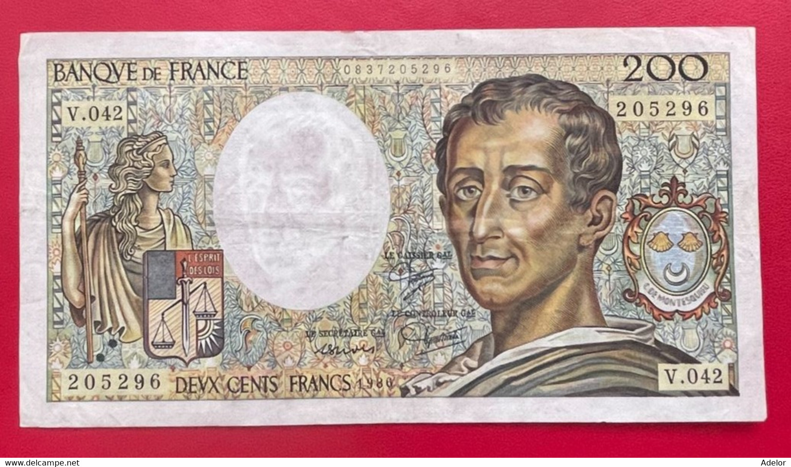Beau Billet De 200 Francs Montesquieu Type 1981. 1986.  V.042  Etat TTB/TTB+ - 200 F 1981-1994 ''Montesquieu''