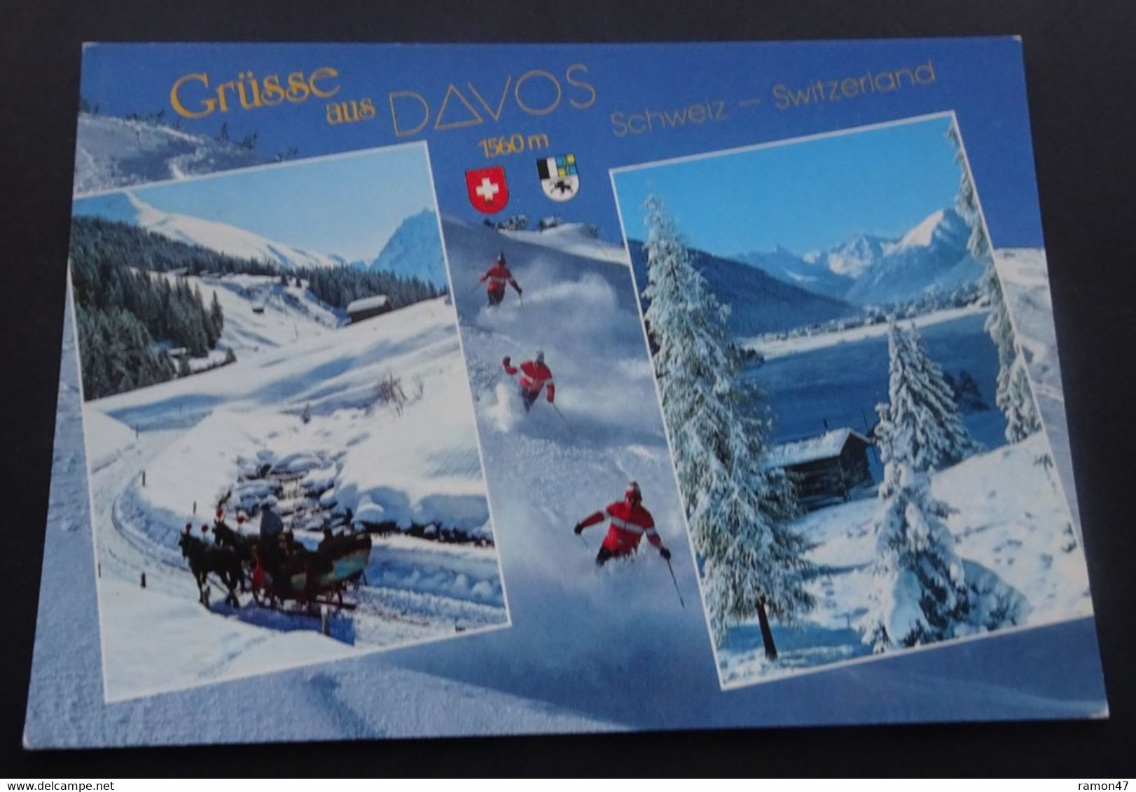 Grüsse Aus Davos - Kartenverlag Kiener A.G., Schwanden - Saluti Da.../ Gruss Aus...